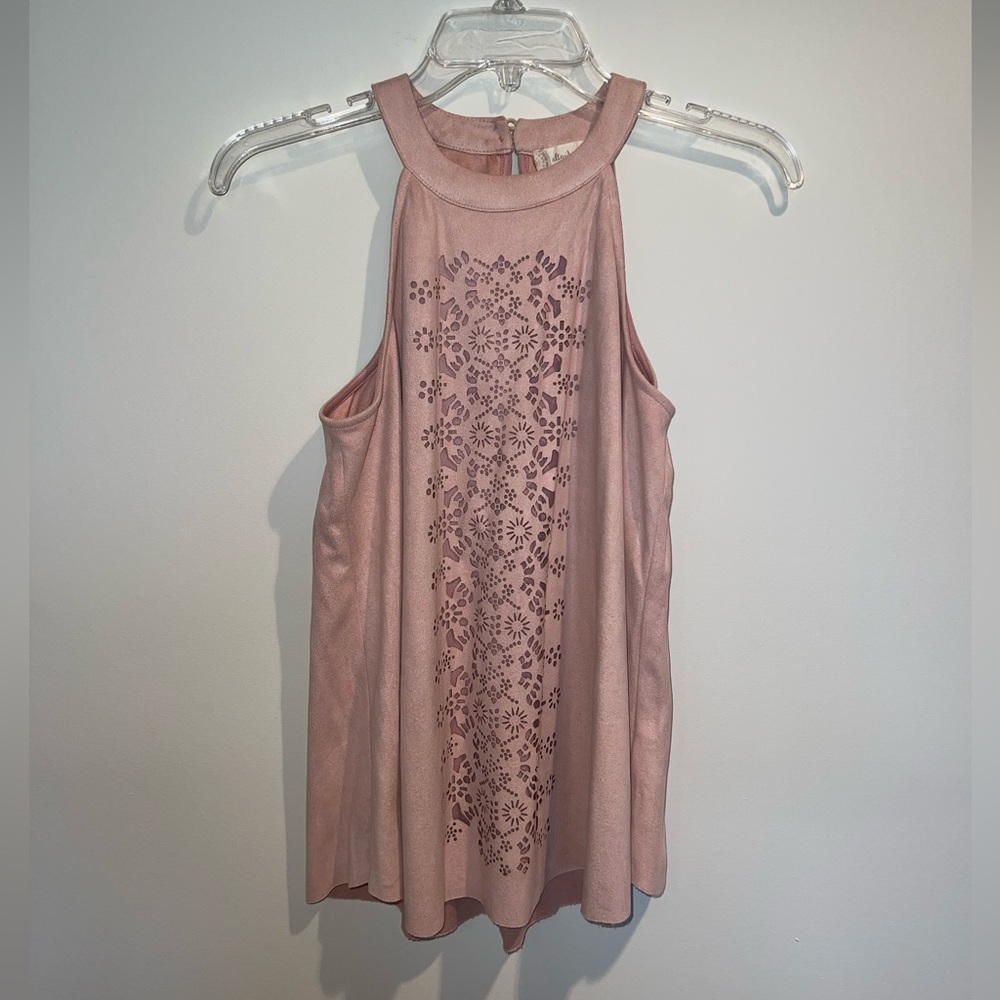 Altar’d State Souris Suede Soft Halter Tank Top Blouse Size Small